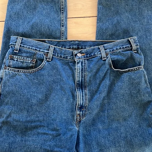 Vintage 90s Y2K Levi’s Regular Straight Leg Jeans 40x30 - Picture 6 of 11